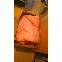 Q.S. VINTAGE FEATHER-TICK QUILT AND PILLOW