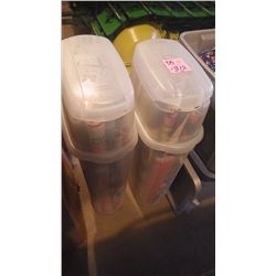 TWO RUBBERMAID XMAS WRAP TUBS FILLED WITH VARIETY OF GIFT WRAPPING PAPER