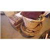 Image 1 : 3 WICKER BASKETS WITH WINTER COVERALLS, VARIOUS BLANKETS PLUS BOX OF VARIETY OF SCATTER RUGS