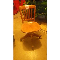 OAK WOODEN STENO CHAIR