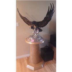 RARE 36" ATTACK EAGLE. A CHESTER FIELDS ORIGINAL #50 OF 75 HAND CRAFTED AND COMMISSIONED IN 1986 STA