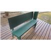Image 2 : TWO GREEN WOODEN BENCHES FOR OUTDOORS