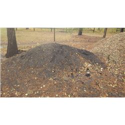 PILE OF GRAVEL AND SMALL PILE OF BLACK DIRT (WILL BE LOADED FOR BUYER)