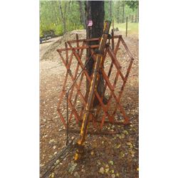 TWO DIAMOND HARROWS AND DRAW BAR