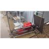 Image 6 : THREE SHOPPING CARTS FILLED WITH BICYCLES, MISC GAS CANS, BIRD FEEDER, 2 DISPLAY RACKS, SCOOTER AND 