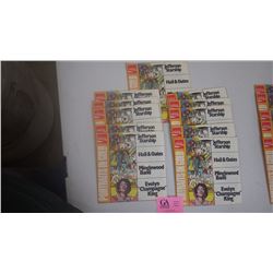 GROUP OF TEN 33-1/3 RPM RECORDS WITH ARTISTS:  JEFFERSON STARSHIP, HALL AND OATES, MINGLEWOOD BAND A