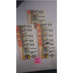 GROUP OF TEN 33-1/3 RPM RECORDS WITH ARTISTS:  JEFFERSON STARSHIP, HALL AND OATES, MINGLEWOOD BAND A