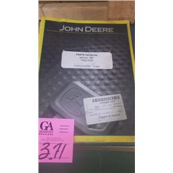 J.D. PARTS CATALOGUE FOR 60 TRACTOR AND SHOP MANUAL FOR MODEL "20" PLUS "30" SERIES TRACTORS