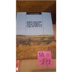 J.D. "TRACTORS AND EQUIPMENT" HARD COVER BOOK