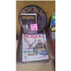Image 1 : LARGE TRAY OF WESTERN SPORTSMAN MAGAZINE PLUS THERMOMETER AND SASK GREATEST BIG GAME BUCK