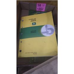 TRAY OF MISC J.D. OPERATOR MANUALS "420", "620", "720", "820", "60", "80"