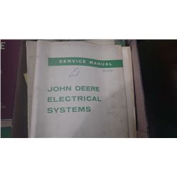 TRAY OF MISC J.D. OPERATORS MANUAL OF "420", "AR", "70" PLUS OTHERS