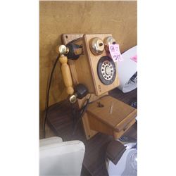 COCA-COLA RETRO WOODEN WALL PHONE