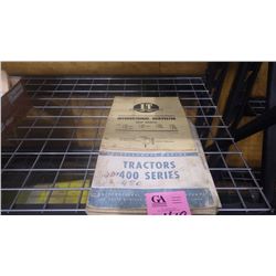 SHOP MANUAL FOR I.H.C. 400 SERIES TRACTORS