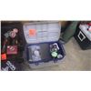 Image 1 : FISHING EQUIPMENT INCLUDES ROD HOLDER, NET,AND LARGE TACKLE BOX
