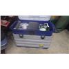 Image 2 : FISHING EQUIPMENT INCLUDES ROD HOLDER, NET,AND LARGE TACKLE BOX