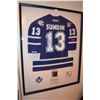 Image 1 : Mats Sundin - Toronto Maple Leafs Autographed Jersey Custom Framing