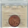 Image 1 : 1911 Canada 1-Cent ICCS MS65 RED