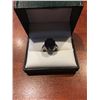 Image 2 : Very Fancy 9.24 ctw. Blue Sapphire Ring in Sterling Silver