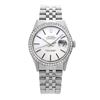 Image 2 : Rolex Men's Stainless Steel, QuickSet, Index Bar Dial with Diamond Bezel - REF-441N8F