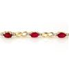 Image 2 : 3.76 CTW Ruby & Diamond Bracelet 10K Yellow Gold - REF-43T6X - 14510