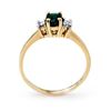 Image 2 : 1.04 CTW Emerald & Diamond Ring 10K Yellow Gold - REF-31W8H - 13052