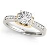 Image 1 : 0.86 CTW Certified VS/SI Diamond Solitaire Ring 18K White & Yellow Gold - REF-192M8F - 27444