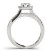 Image 2 : 1.55 CTW Certified VS/SI Diamond Solitaire Halo Ring 18K White Gold - REF-402M9F - 26623