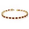 Image 1 : 7.0 CTW Ruby Bracelet 10K Yellow Gold - REF-47X8T - 13452