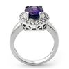 Image 2 : 3.90 CTW Tanzanite & Diamond Ring 18K White Gold - REF-143N6Y - 11904