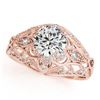 Image 2 : 1.36 CTW Certified VS/SI Diamond Solitaire Antique Ring 18K Rose Gold - REF-392M2F - 27340