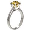 Image 4 : 2.50 CTW Certified Intense Yellow SI Diamond Solitaire Ring 10K White Gold - REF-701M8F - 33047
