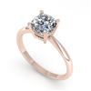 Image 2 : 1.01 CTW Cushion Cut VS/SI Diamond Engagement Designer Ring 14K Rose Gold - REF-275M3F - 32171