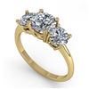 Image 2 : 2 CTW VS/SI Diamond Past Present Future Designer Ring 18K Yellow Gold - REF-407K3R - 32464