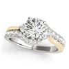 Image 2 : 1.31 CTW Certified VS/SI Diamond Bypass Solitaire 2Pc Set Two Tone 14K White & Yellow Gold - REF-150