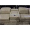 Image 2 : 7 PIECE LEATHER SECTIONAL SOFA SET WITH IPOD CONSOLES AND SPEAKERS, CINDY CRAWFORD HOME