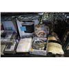Image 2 : SHELF LOT - SIMPLE HUMAN TRASHCAN, WATER RESISTANT ATOMIC CLOCK, MISC HOUSEHOLD GOODS INCLUDING