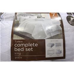 7 PIECE COMPLETE KING SIZED BED SET