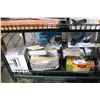 Image 2 : SHELF LOT OF MISC INCLUDING: VEGETABLE SLICER, CHAIR COVER AND MORE