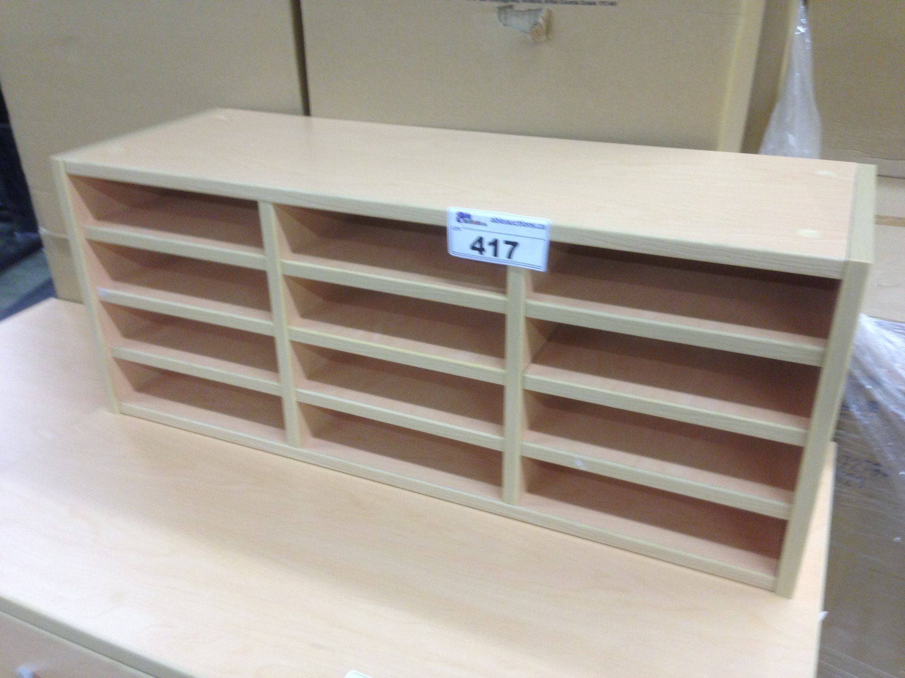 MAPLE 12 COMPARTMENT FILE CUBBY, BRAND NEW - Able Auctions