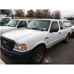 2009 FORD RANGER, WHITE, PICKUP, GAS, AUTOMATIC, VIN#1FTZR45E39PA47696, 127,002KMS, RD,CD, 4W,AC