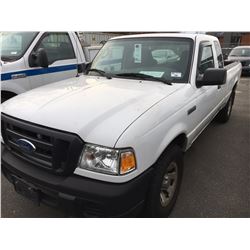 2009 FORD RANGER, WHITE, PICKUP, GAS, AUTOMATIC, VIN#1FTZR45E79PA47698, 123,101KMS, RD,CD,AC, NO