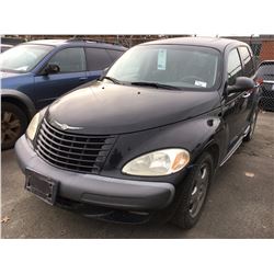2001 CHRYSLER PT CRUISER, BLACK, 4 DOOR STATION WAGON, GAS, AUTOMATIC, VIN#3C8FY4BB11T676887,