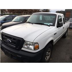 2008 FORD RANGER, WHITE, PICKUP, GAS, AUTOMATIC, VIN#1FTZR44U48PA33006, 122,687KMS, RD,CD,AC, NO