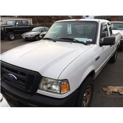 2007 FORD RANGER, WHITE, PICKUP, GAS, AUTOMATIC, VIN#1FTZR44U77PA37761, 194,054KMS, RD,CD,AC, NO