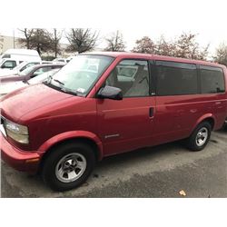 1998 GMC SAFARI, RED, PASSENGER VAN, GAS, AUTOMATIC, VIN#1GKDM19W6WB518120, 255,555KMS,