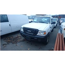 2008 FORD RANGER, WHITE, GAS, AUTOMATIC, VIN#1FTZR45E08PA00740, 213,087KMS, RD,PW,TW,4W,AC, 1 ICBC