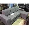 Image 2 : GREY FABRIC 3 SEAT SOFA WITH LOUNGER