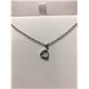 Image 2 : CERTIFIED1.1CT GREEN AMETHYST & DIAMOND NECKLACE TRILLION CUT, SI CLARITY