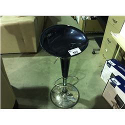 BLUE & CHROME GAS LIFT BAR STOOL